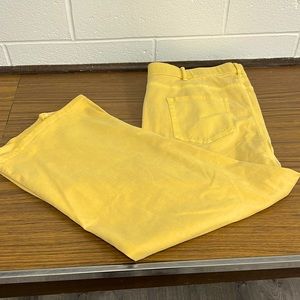 Women’s size 20 J Jill Denim High Rise full Leg Crop yellow/gold.